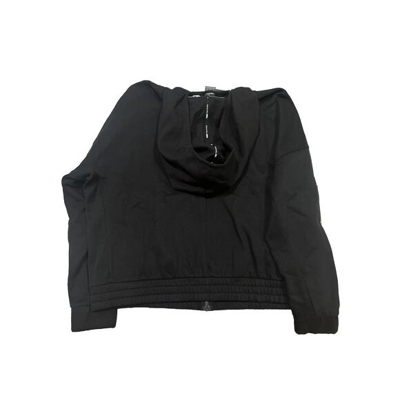 Puma Cropped Hoodie Jacket 1X Women Full-Zip Sweat Jacket Training Workouts Blak - Picture 9 of 10